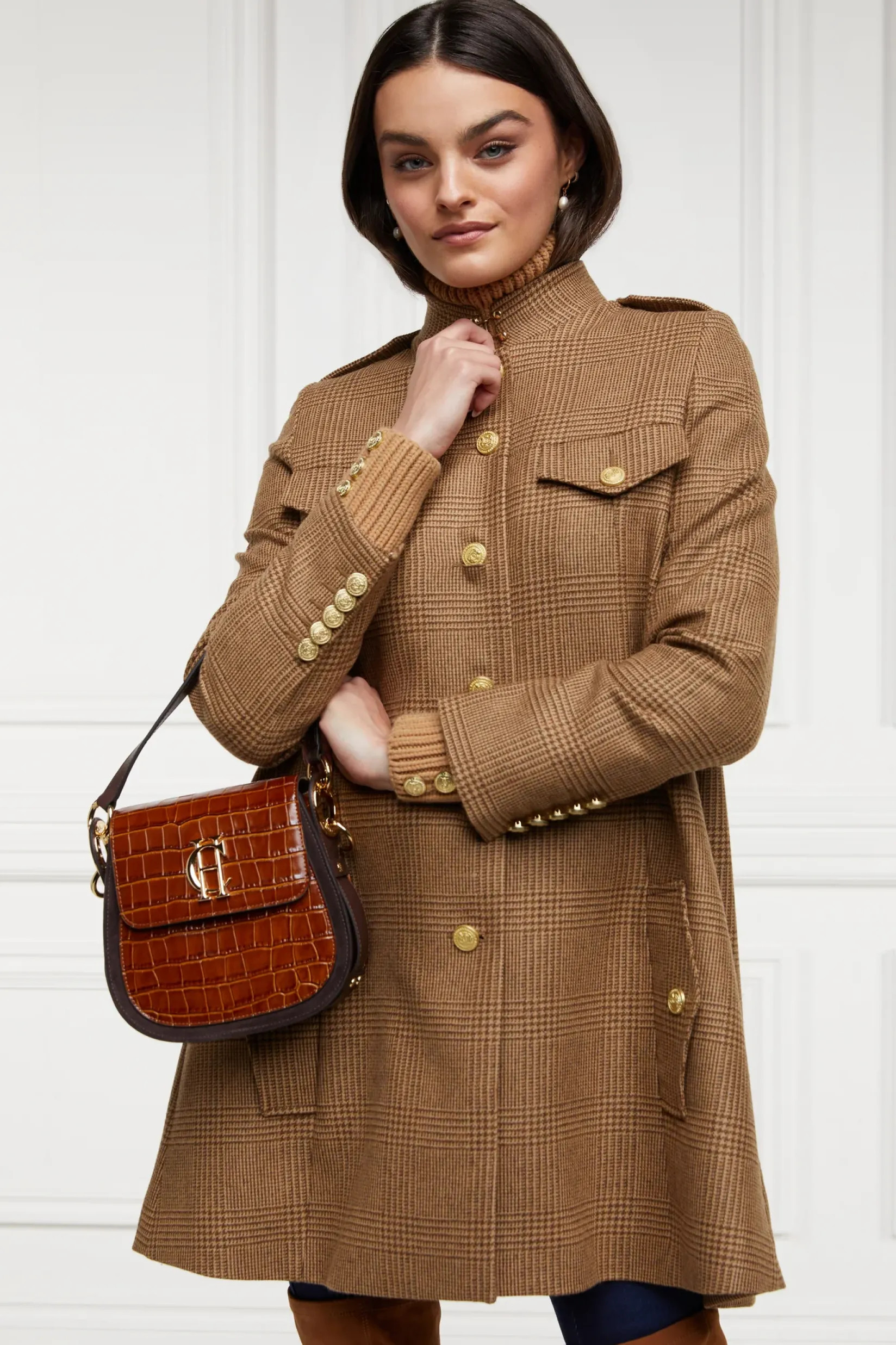 Holland Cooper Capes|Country Collection-Highbury Cape Coat Tawny