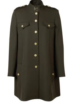 Holland Cooper Capes|Coats-Highbury Cape Coat Khaki Barathea