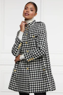Holland Cooper Capes|Coats-Highbury Cape Coat Large Scale Houndstooth