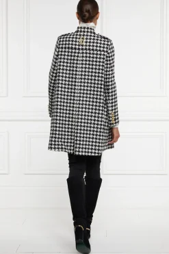 Holland Cooper Capes|Coats-Highbury Cape Coat Large Scale Houndstooth