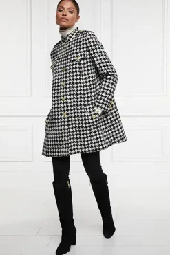 Holland Cooper Capes|Coats-Highbury Cape Coat Large Scale Houndstooth