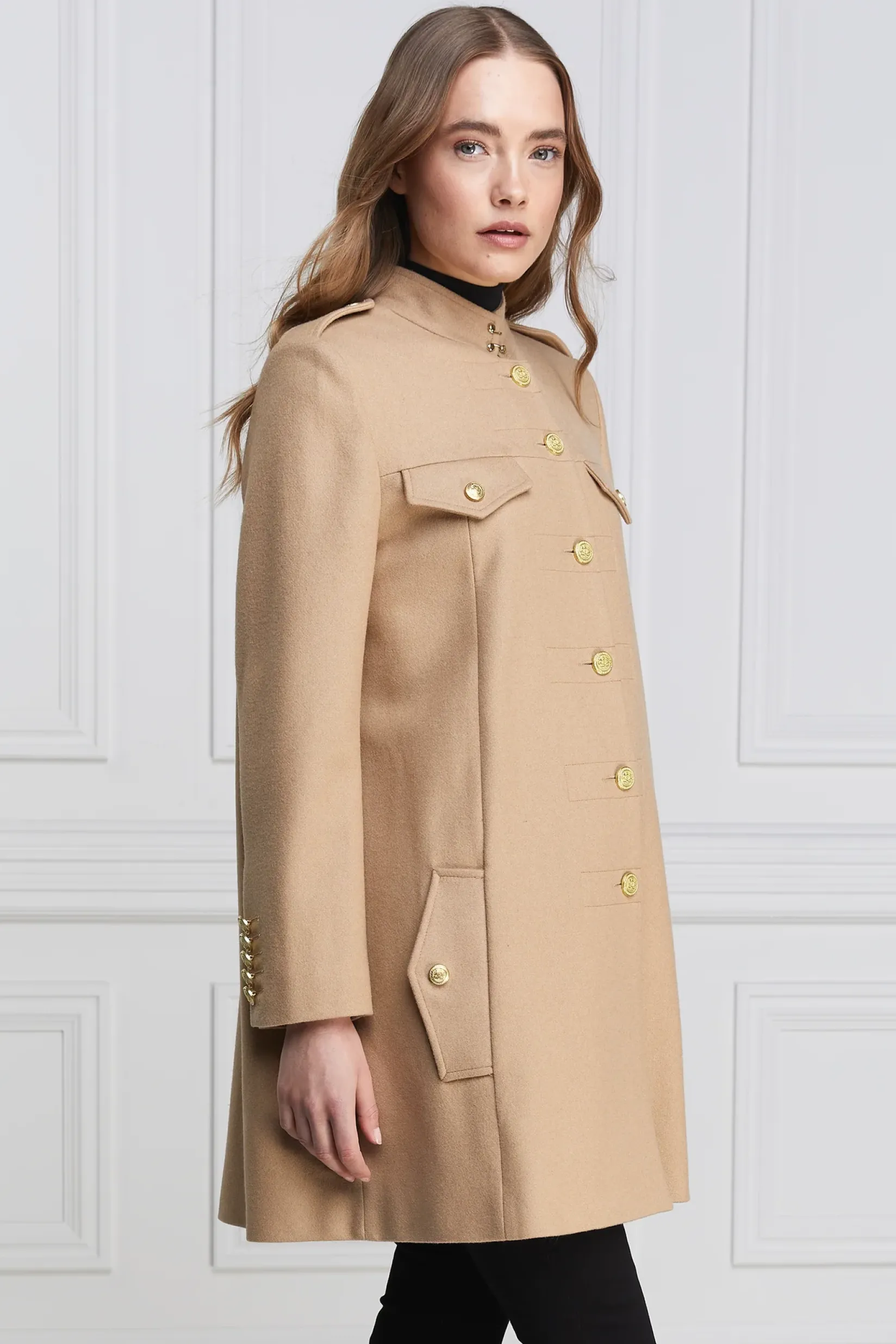 Holland Cooper In Stock Tailoring|Capes-Highbury Cape Coat Camel
