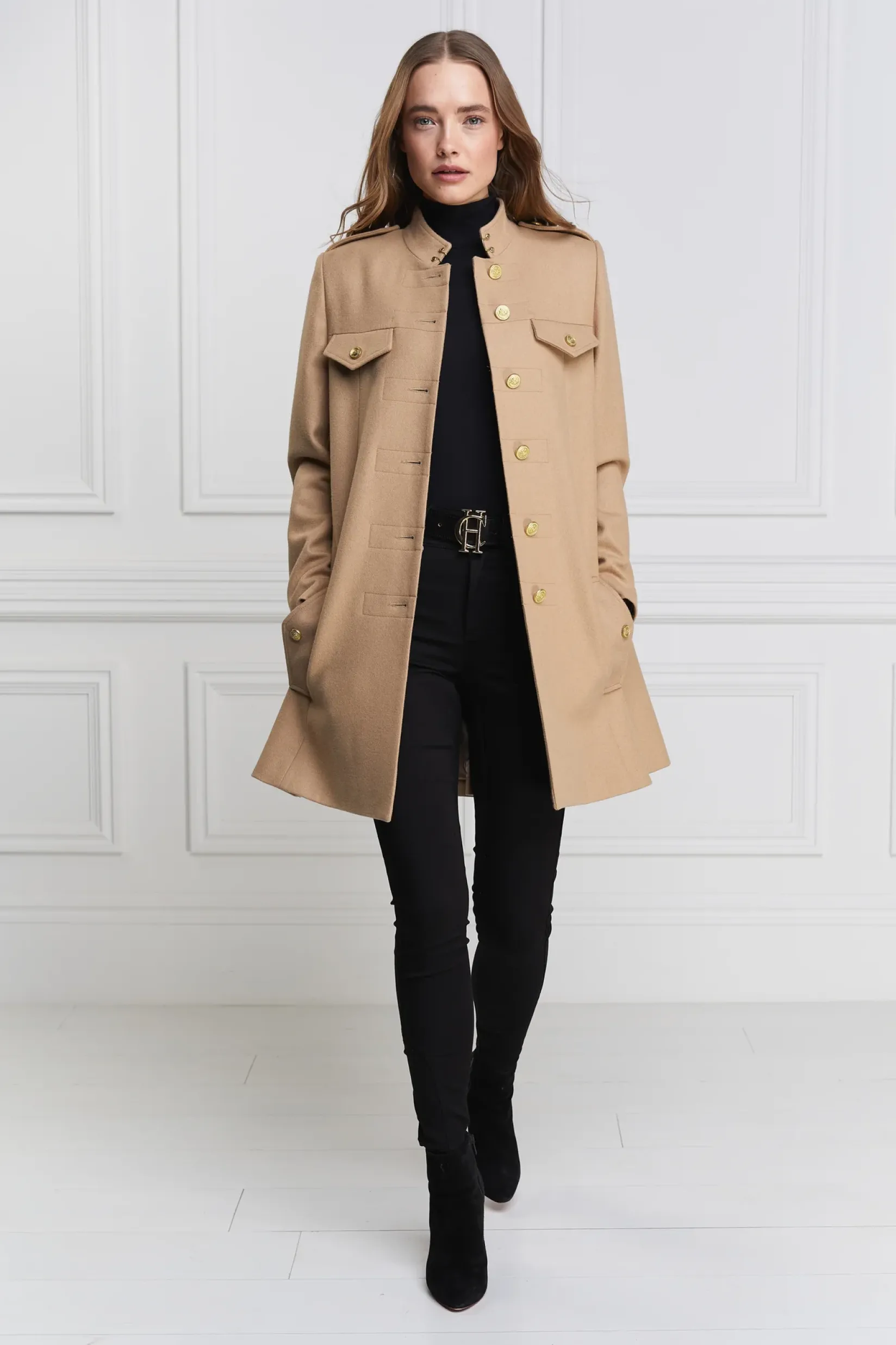 Holland Cooper In Stock Tailoring|Capes-Highbury Cape Coat Camel