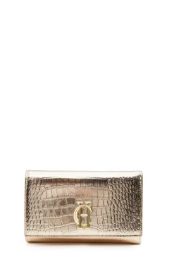 Holland Cooper Clutch Bags|Bags-Highbury Clutch Bag Gold Croc