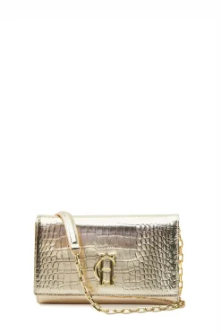 Holland Cooper Clutch Bags|Bags-Highbury Clutch Bag Gold Croc