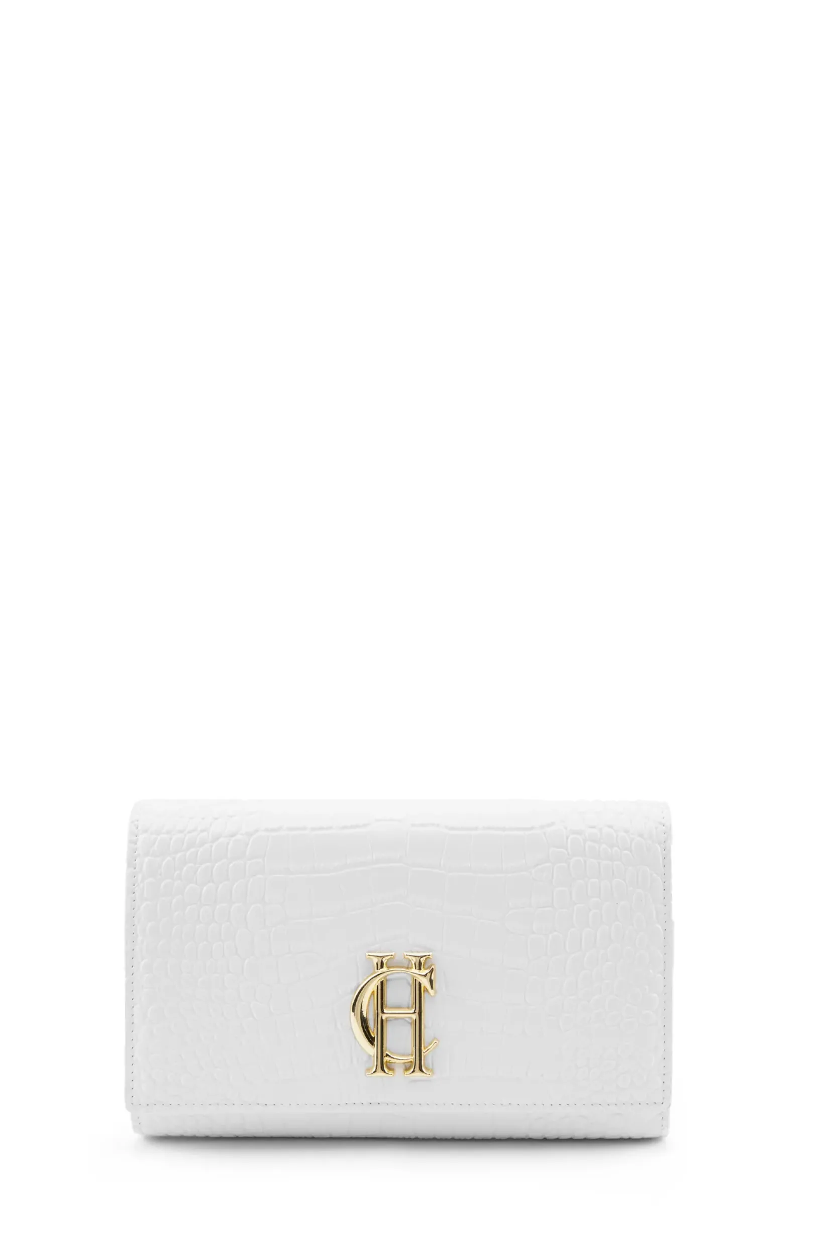 Holland Cooper Clutch Bags|Bags-Highbury Clutch Bag White Croc