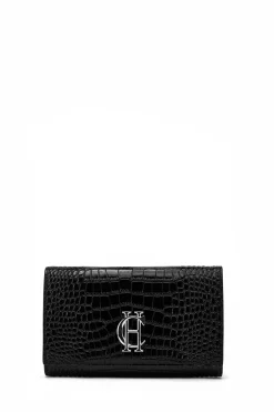 Holland Cooper Clutch Bags|Accessories-Highbury Clutch Bag Black Silver