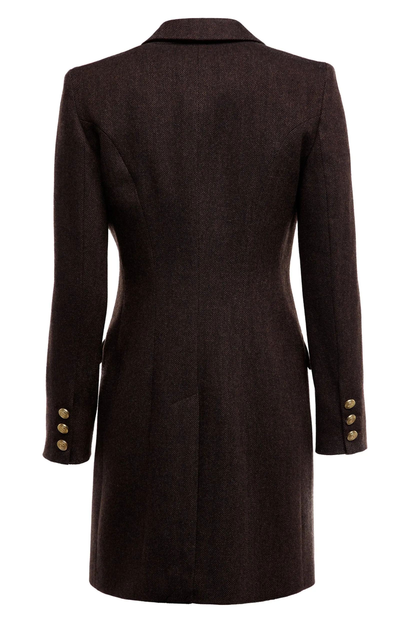 Holland Cooper Coats|Country Collection-Highgrove Coat Chocolate Herringbone