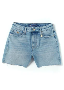 Holland Cooper Shorts-High Rise Denim Short Vintage Indigo