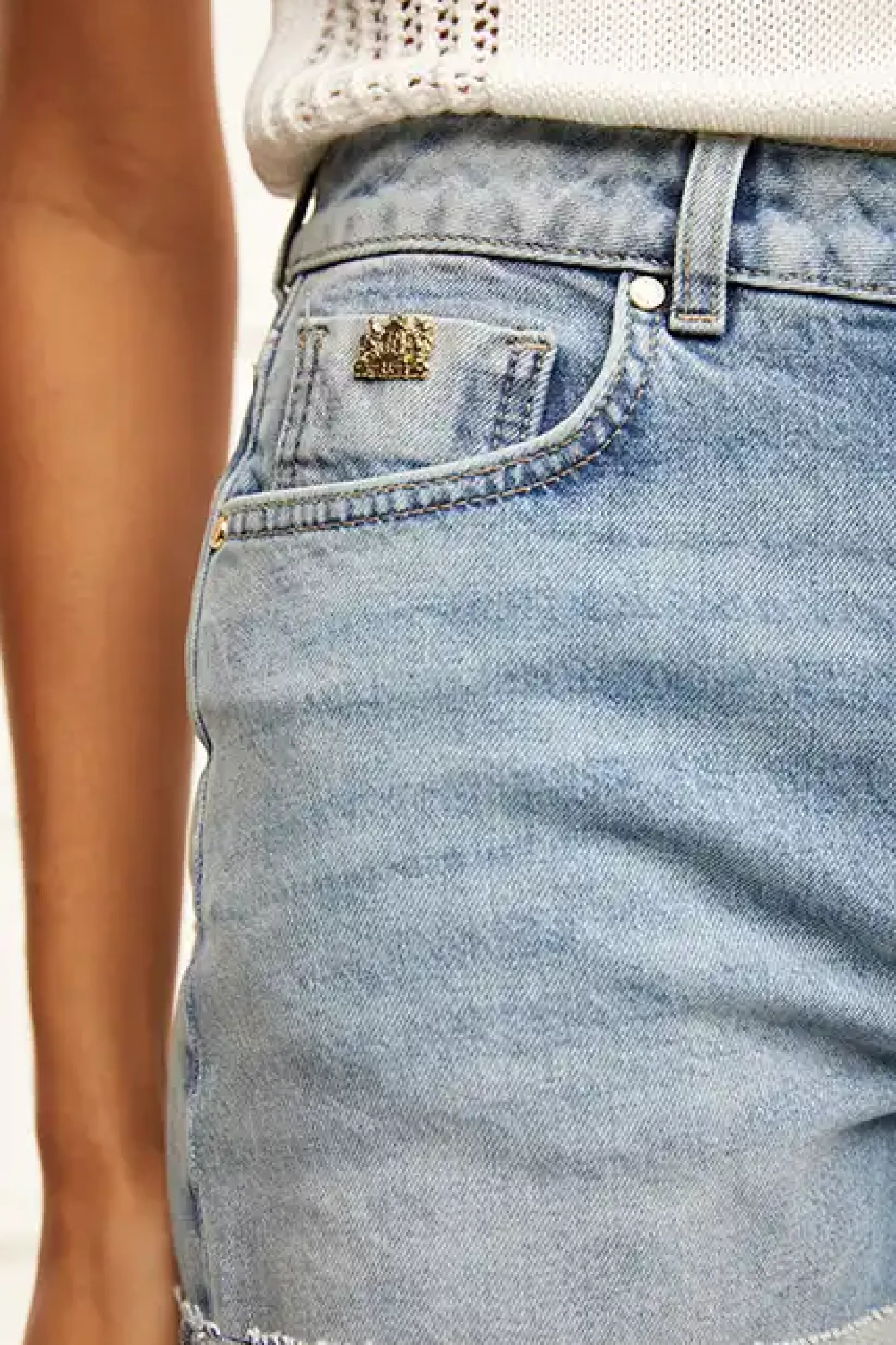 Holland Cooper Shorts-High Rise Denim Short Vintage Indigo