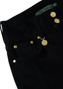 Holland Cooper Jeans|Wardrobe Staples-High Rise Flared Jean Stay Black