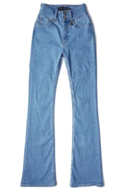 Holland Cooper Jeans-High Rise Flared Jean Light Denim