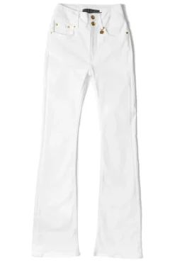 Holland Cooper Jeans-High Rise Flared Jean White