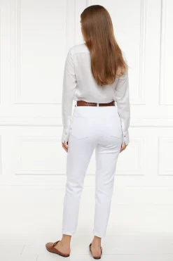 Holland Cooper Jeans|Wardrobe Staples-High Rise Slim Jean White