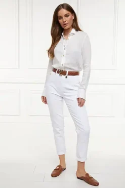 Holland Cooper Jeans|Wardrobe Staples-High Rise Slim Jean White
