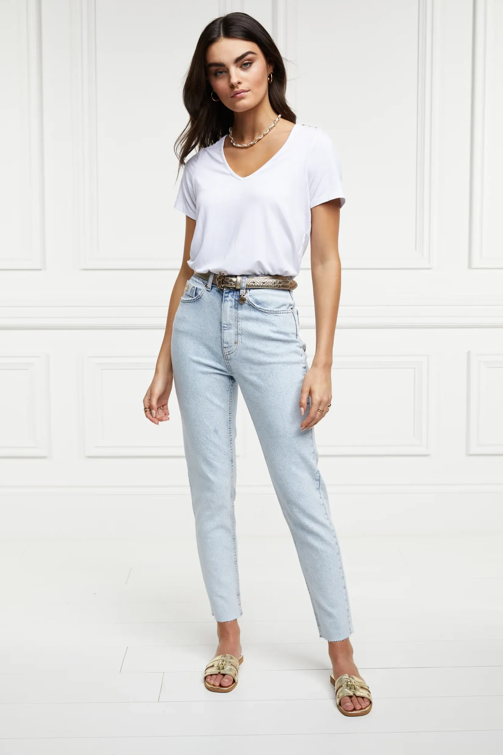 Holland Cooper Jeans|Jade's Top Picks-High Rise Slim Jean Light Stone Wash