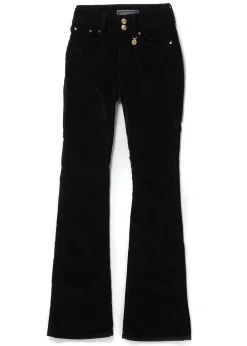 Holland Cooper The Date Night Edit|The Date Night Edit-High Rise Velvet Flare Black