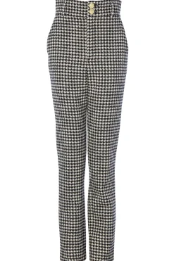 Holland Cooper Trousers-High Waisted Peg Trouser Houndstooth