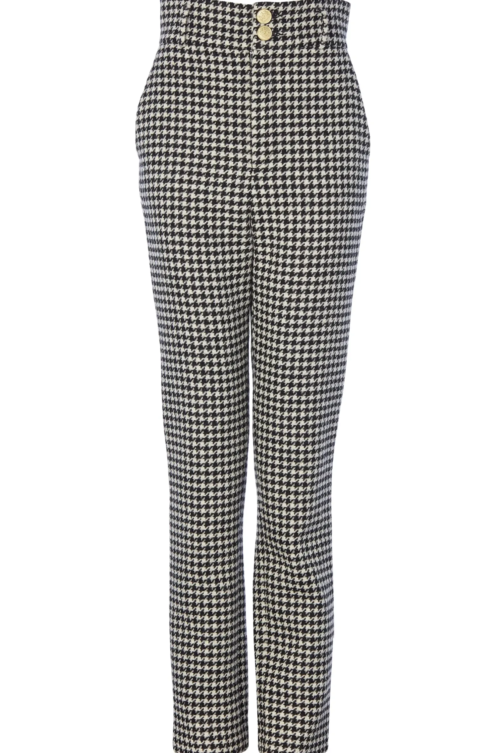 Holland Cooper Trousers-High Waisted Peg Trouser Houndstooth