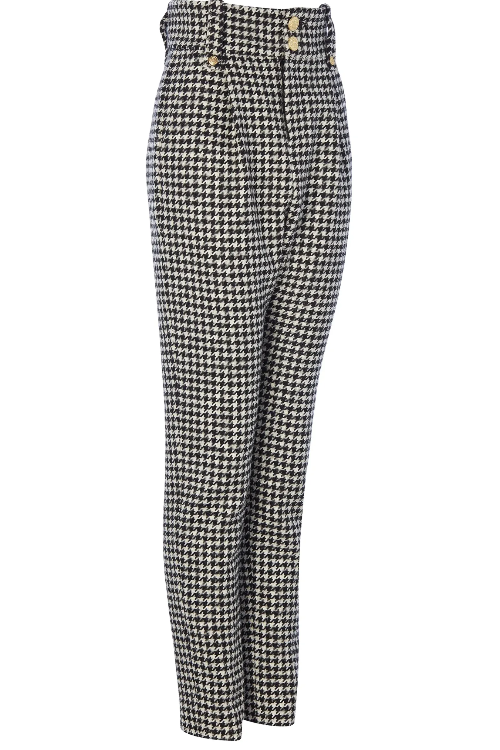 Holland Cooper Trousers-High Waisted Peg Trouser Houndstooth