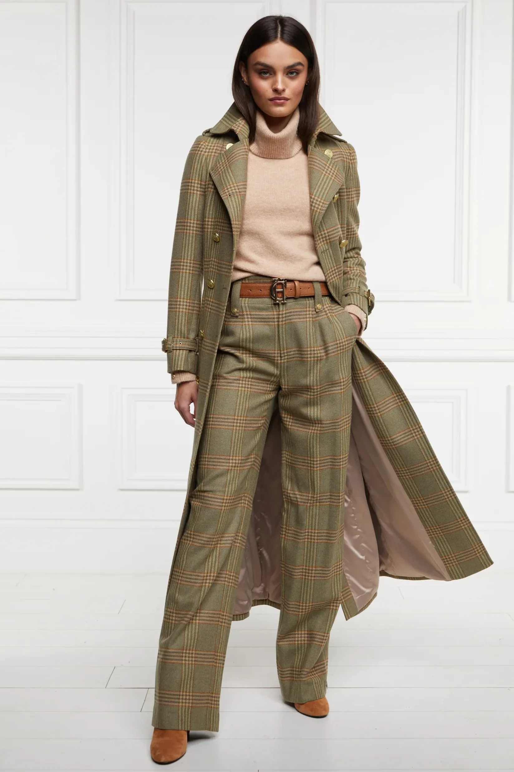 Holland Cooper Trousers|In Stock Tailoring-High Waisted Straight Trouser Leveret