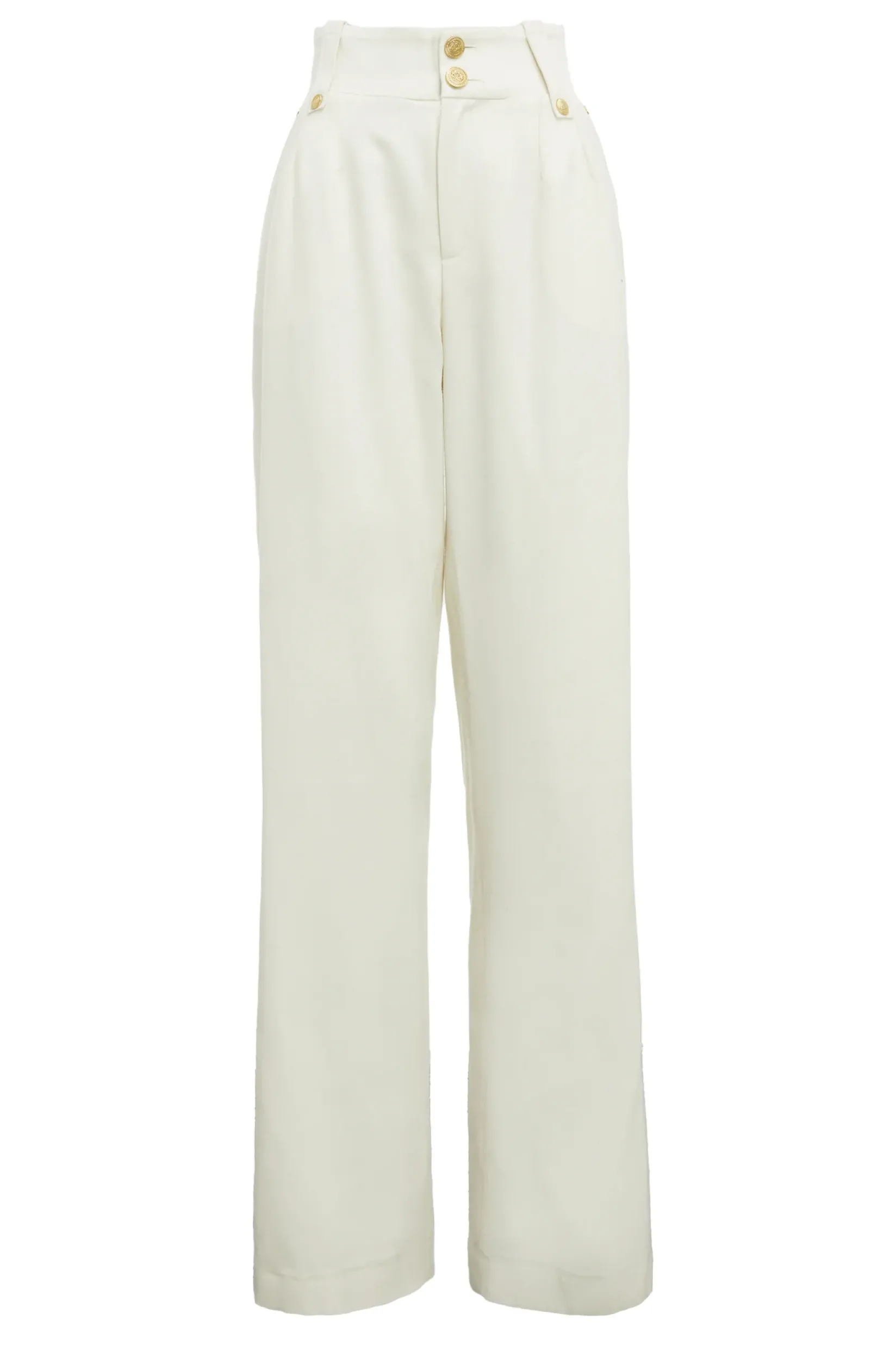 Holland Cooper Trousers|Workwear Wardrobe-High Waisted Straight Trouser Ivory