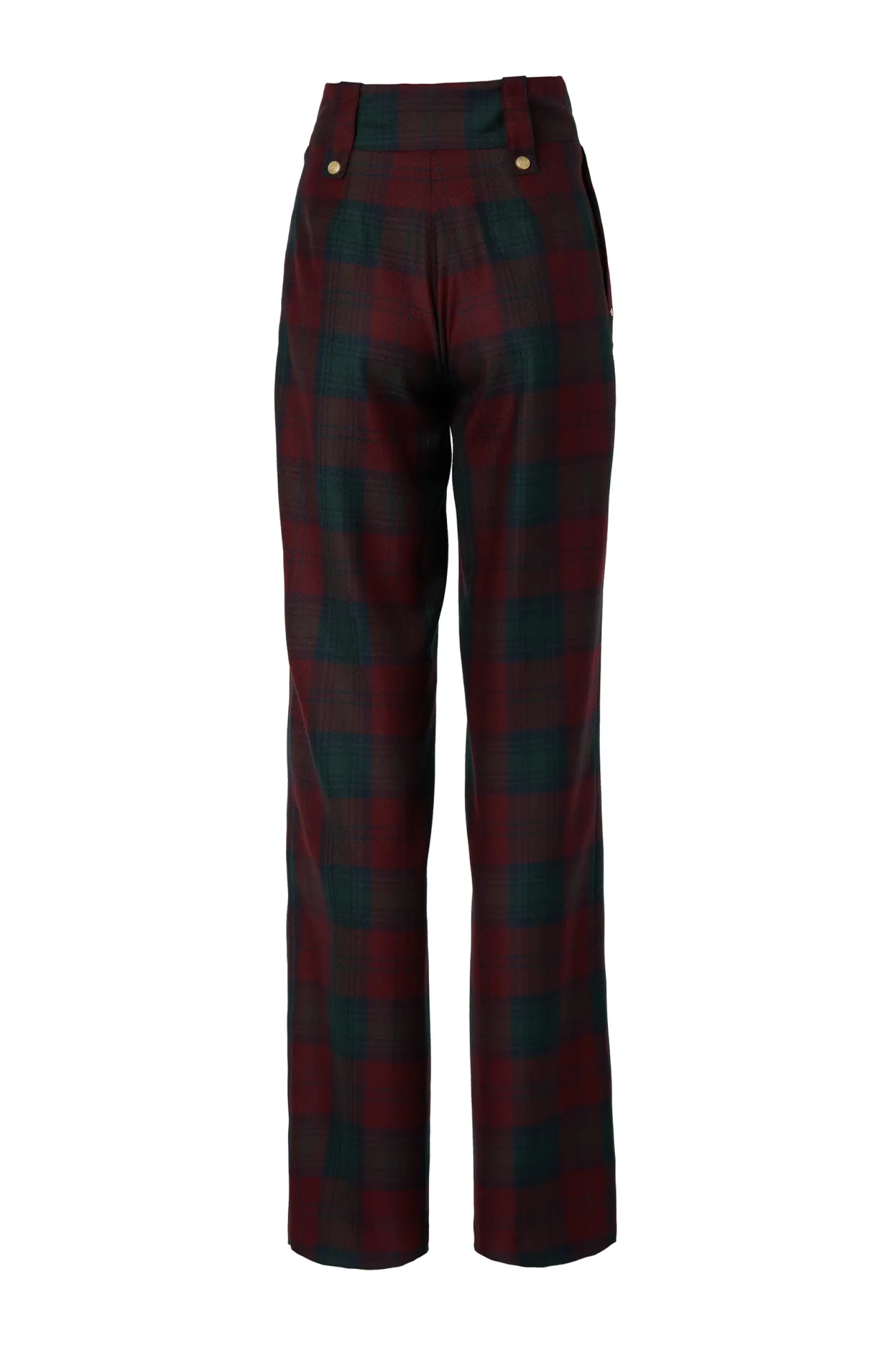 Holland Cooper In Stock Tailoring|Trousers-High Waisted Straight Trouser Mulberry Tartan