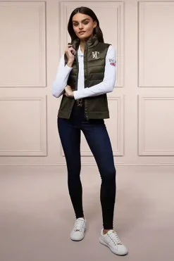 Holland Cooper Gilets|Shop By Product-Hybrid Gilet Khaki
