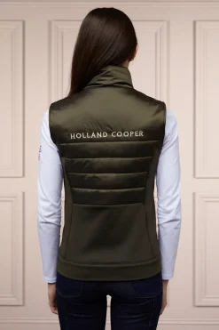 Holland Cooper Gilets|Shop By Product-Hybrid Gilet Khaki