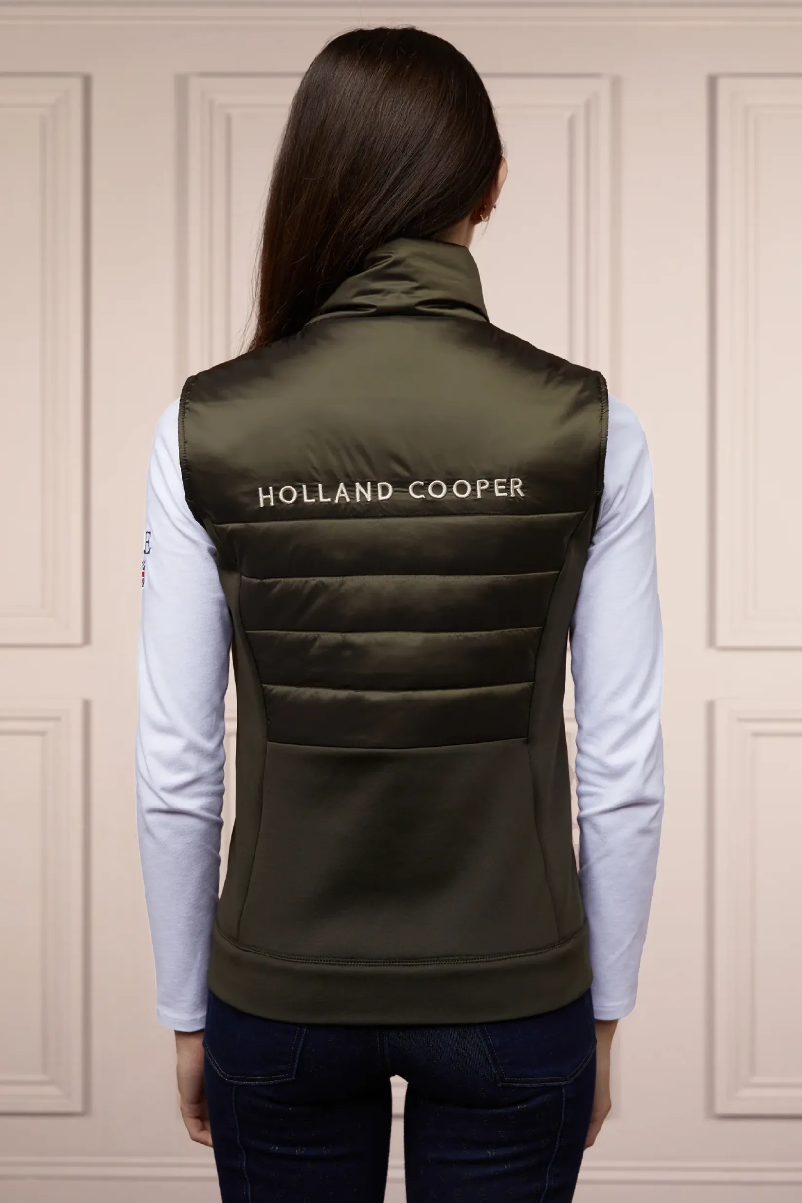Holland Cooper Gilets|Shop By Product-Hybrid Gilet Khaki