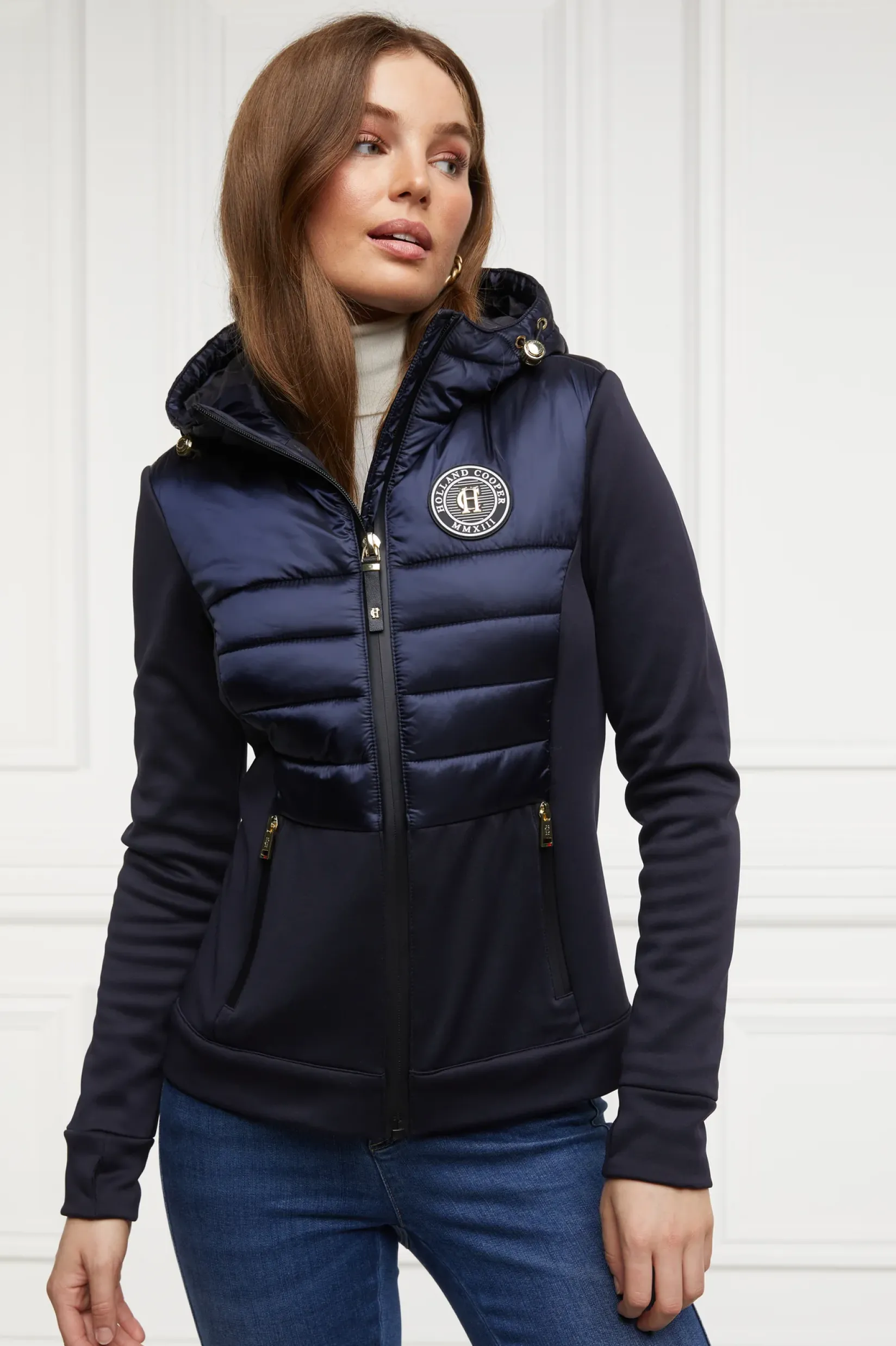 Holland Cooper Jackets|Shop By Product-Hybrid Shell Jacket Ink Navy