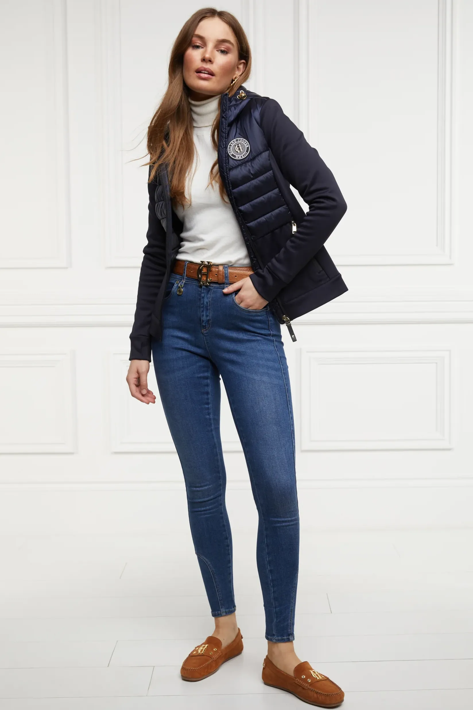 Holland Cooper Jackets|Shop By Product-Hybrid Shell Jacket Ink Navy