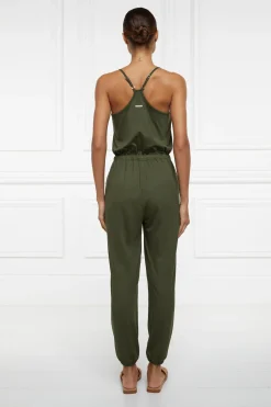 Holland Cooper Shop By Product|Jumpsuits-Iconic Jersey Jumpsuit Khaki
