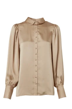 Holland Cooper Shirts & Blouses|The Date Night Edit-Isla Satin Shirt Champagne