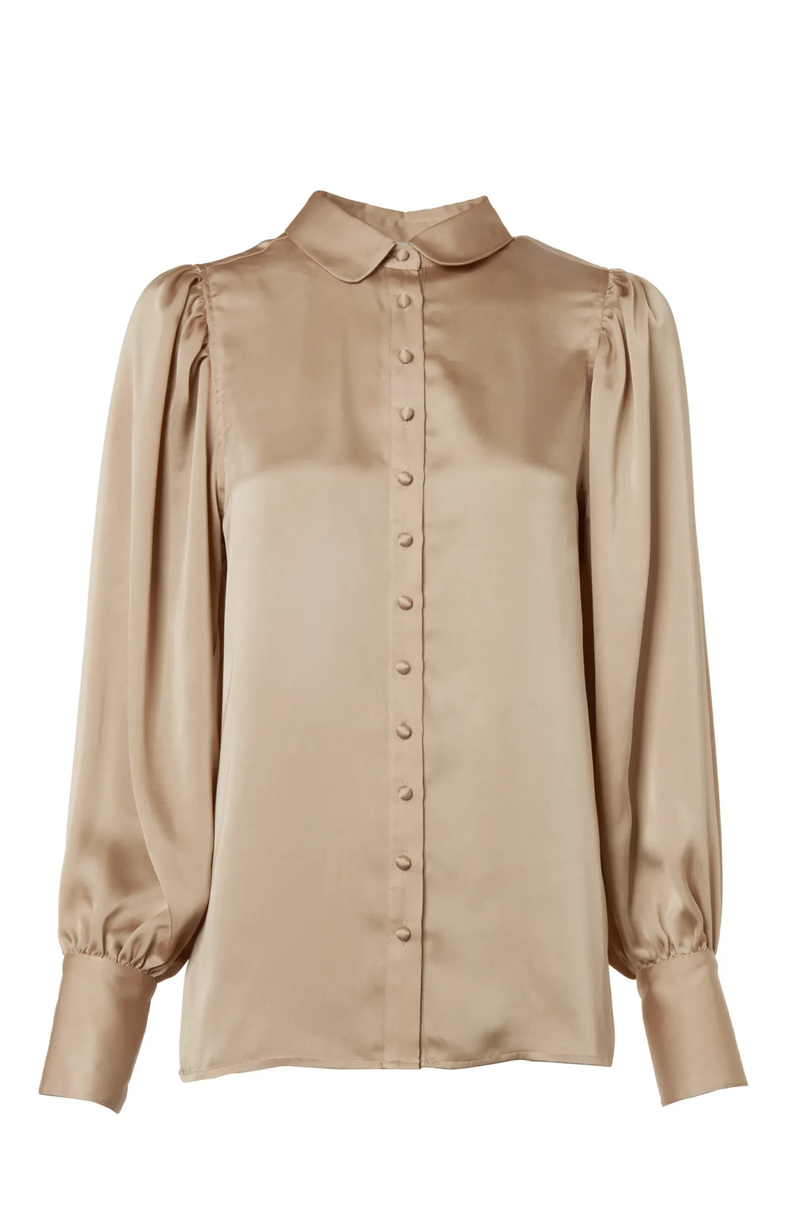 Holland Cooper Shirts & Blouses|The Date Night Edit-Isla Satin Shirt Champagne