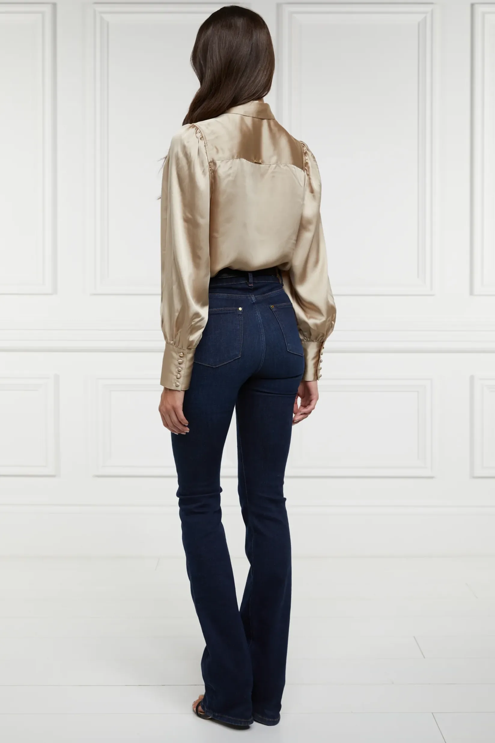 Holland Cooper Shirts & Blouses|The Date Night Edit-Isla Satin Shirt Champagne