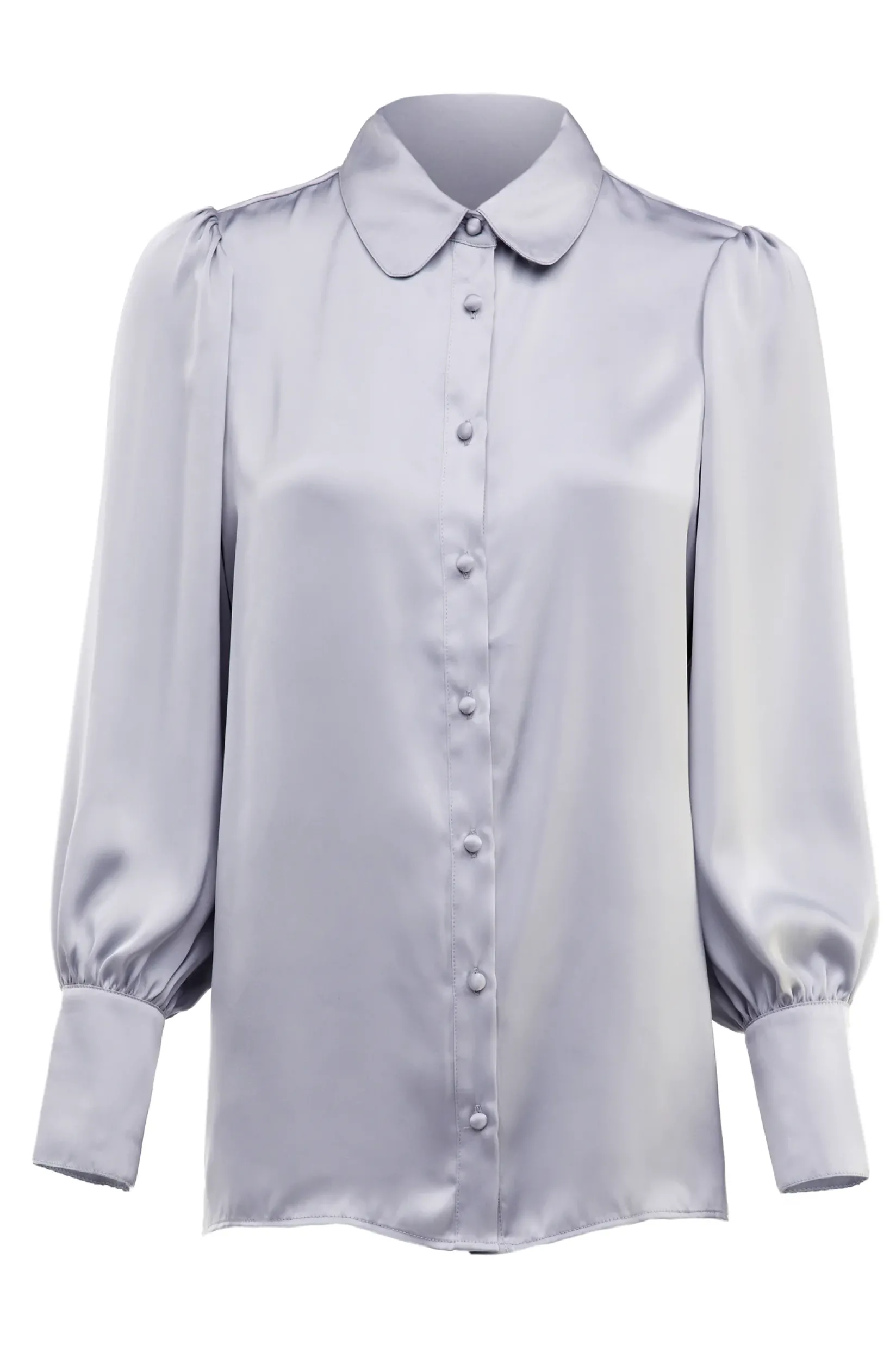 Holland Cooper Shirts & Blouses|The Date Night Edit-Isla Satin Shirt Silver Grey