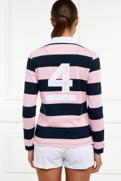 Holland Cooper Polo Shirts & Tees|Polo Shirts-JHC Sweatshirt Ink Navy Pale Pink