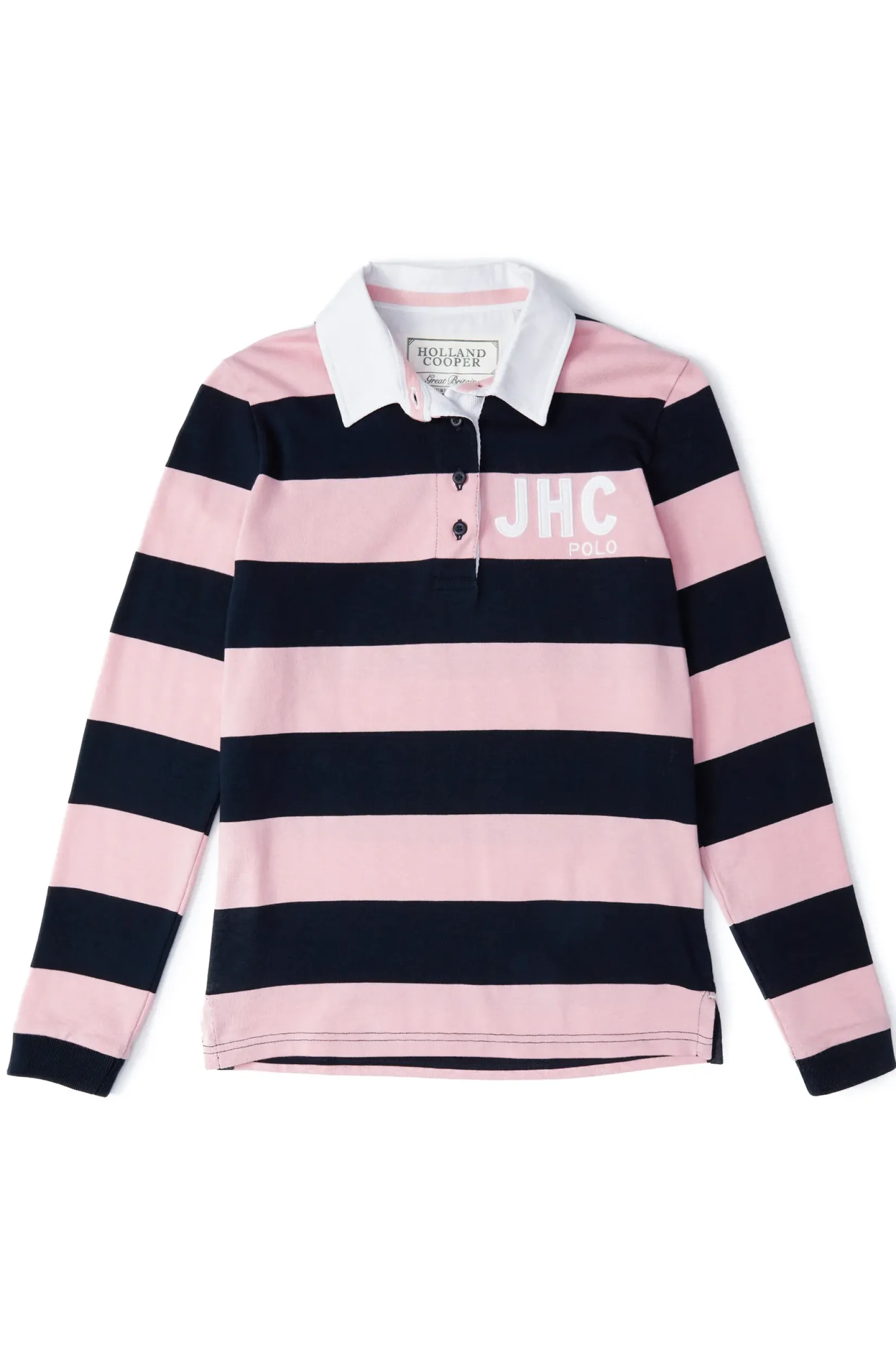 Holland Cooper Polo Shirts & Tees|Polo Shirts-JHC Sweatshirt Ink Navy Pale Pink