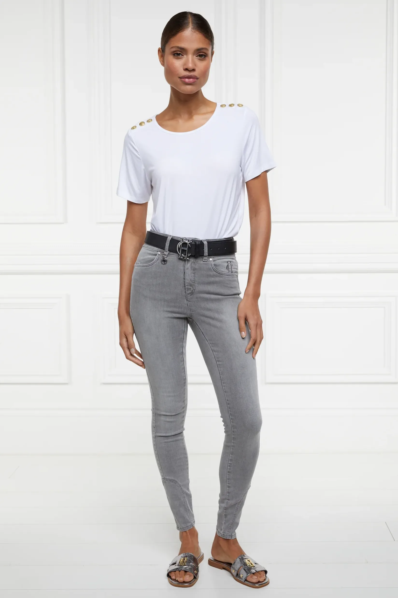 Holland Cooper Gifts For Her|Jeans-Jodhpur Jean Soft Grey