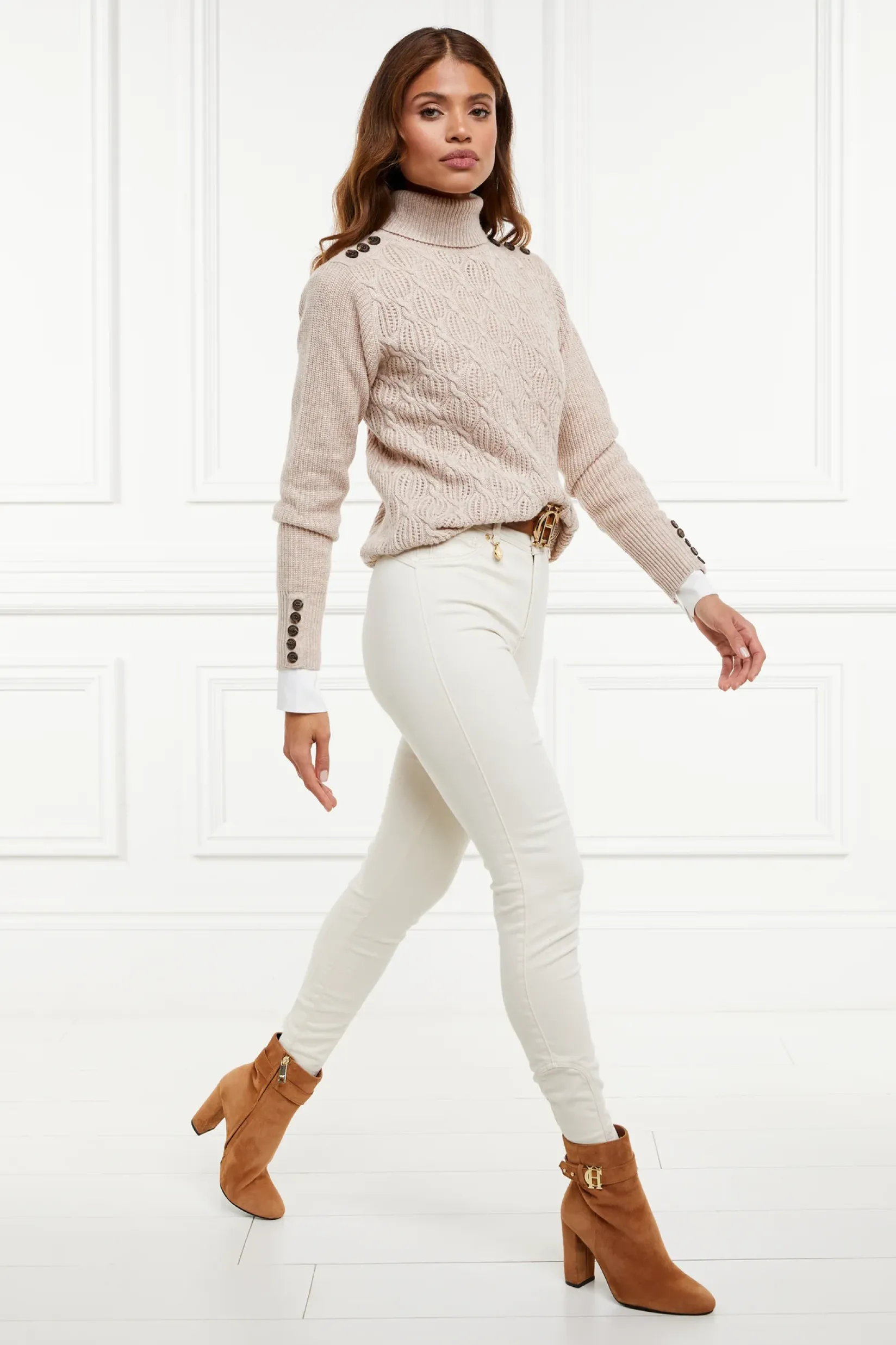 Holland Cooper Jeans-Jodhpur Jean Oatmeal