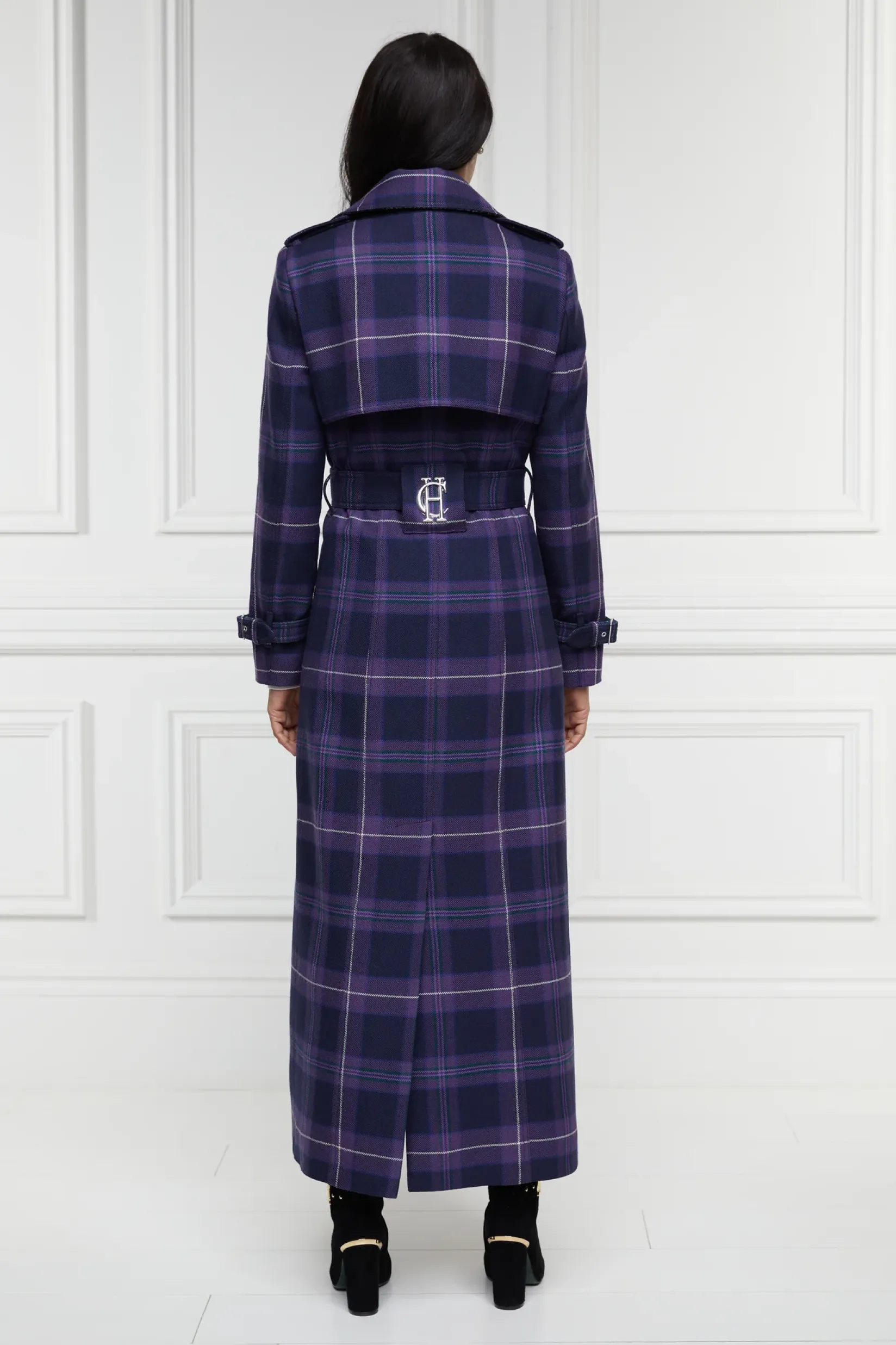 Holland Cooper Trench Coats|Coats-Jubilee Full Length Marlborough Trench Jubilee Tartan