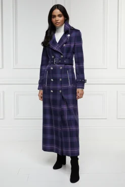 Holland Cooper Trench Coats|Coats-Jubilee Full Length Marlborough Trench Jubilee Tartan