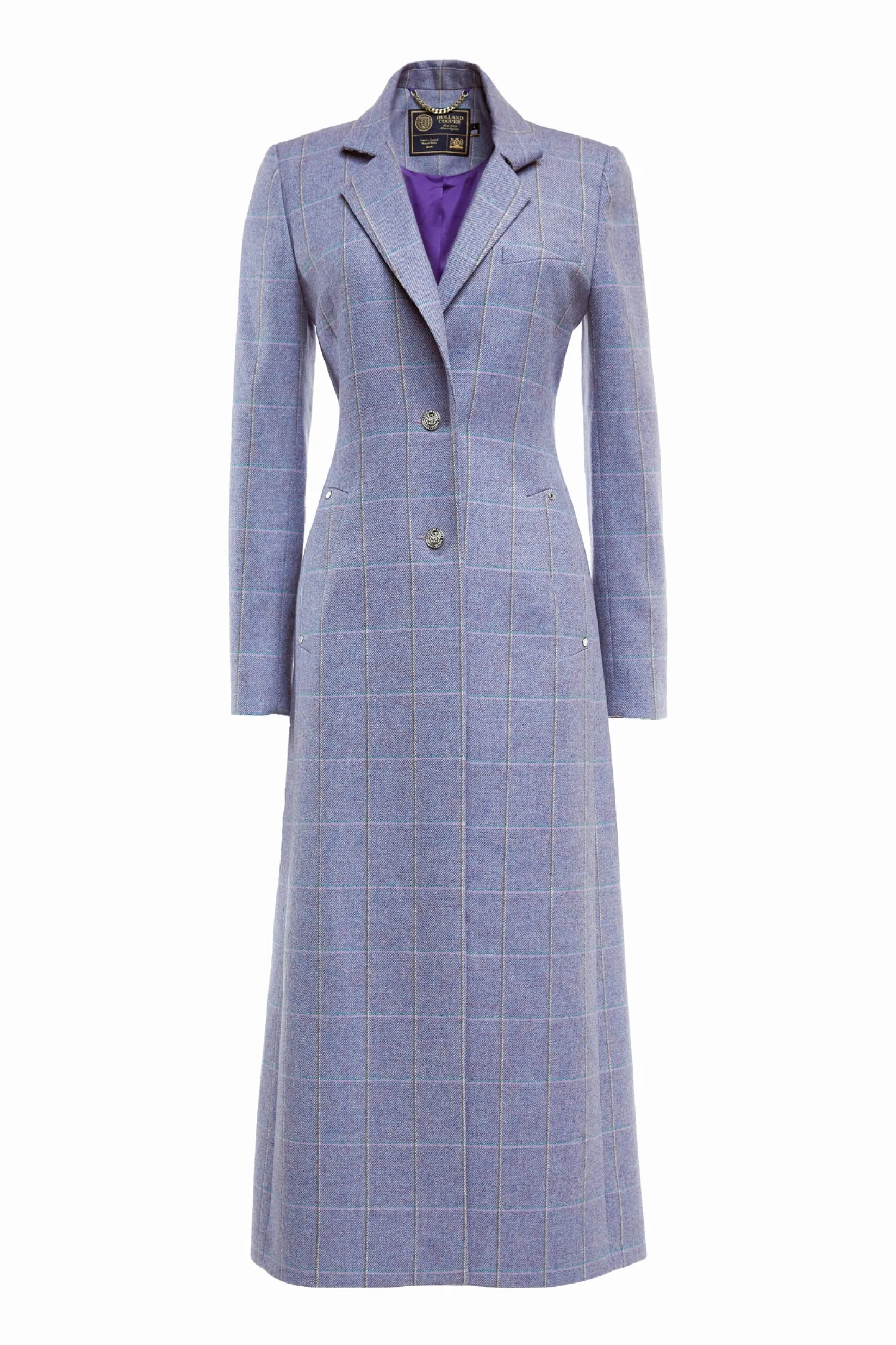Holland Cooper Coats-Jubilee Longline Regency Coat Lavender