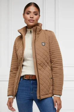 Holland Cooper Jackets|Shop By Product-Juliana Quilted Jacket Coffee
