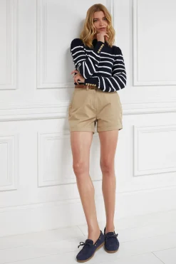Holland Cooper Knitwear-Kelsie Crew Neck Knit Ink Navy Stripe