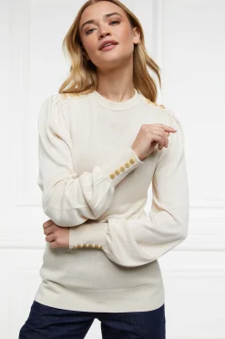 Holland Cooper Knitwear|Seasonal Inspiration-Kelsie Crew Neck Knit Almond