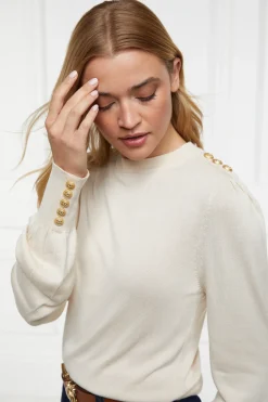 Holland Cooper Knitwear|Seasonal Inspiration-Kelsie Crew Neck Knit Almond