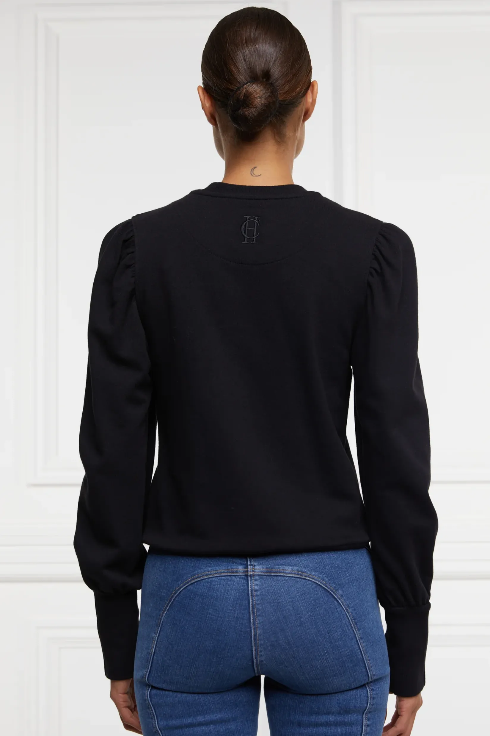 Holland Cooper Casualwear|Sweatshirts-Kelso Crew Black