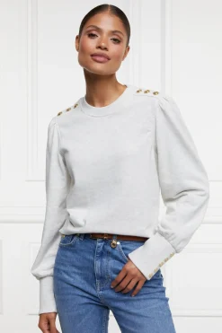 Holland Cooper Sweatshirts|Casualwear-Kelso Crew Grey Marl